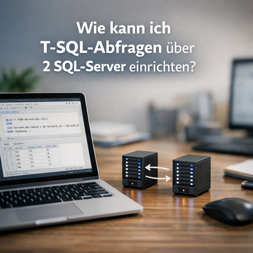 Wie kann ich T-SQL-Abfragen über 2 SQL-Server einrichten?