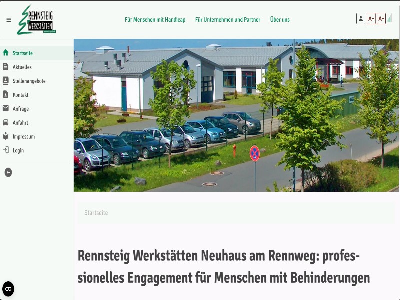 Website für Rennsteig-Werkstätten gGmbH fertig!