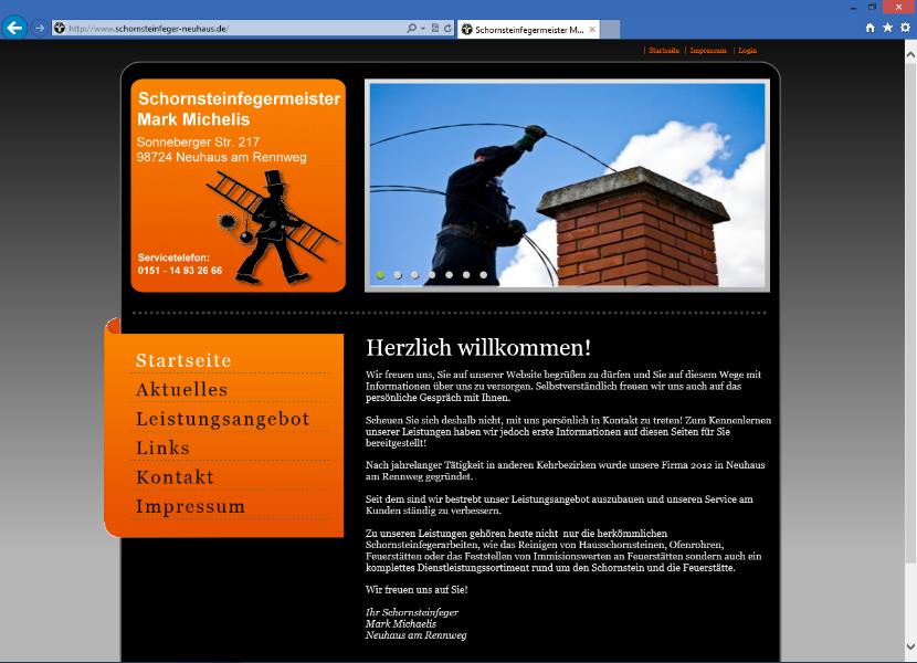 Schornsteinfegermeister Mark Michaelis, Neuhaus am Rennweg